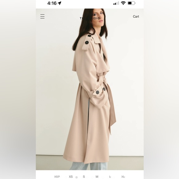 Attire the Studio Denim Trench Small - Picture 3 of 9